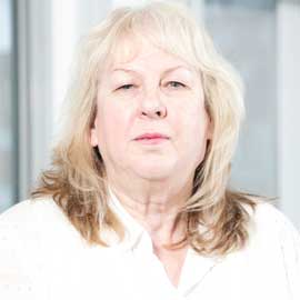 a woman wearing a white shirt