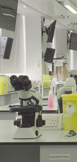 a microscope on a table