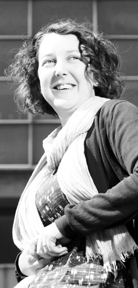 a person standing in front of a building