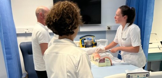 Physiotherapy students doing a workshop