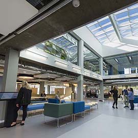 a group of people in a room