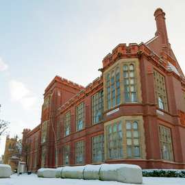 Building against a blue sky