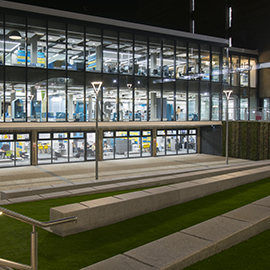 a close up of a library