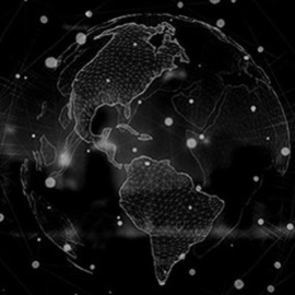 Abstract image of world in space