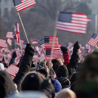 Image of American flags