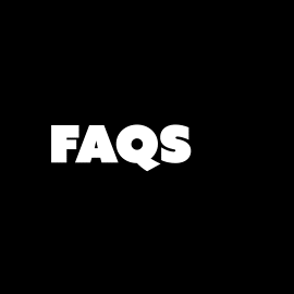 Text reads: FAQS