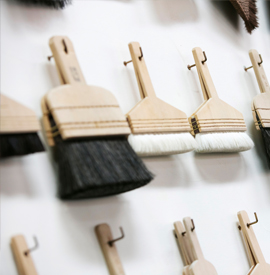 a group of people standing in front of a crowd