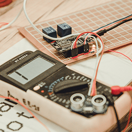 a stack of flyers on a table