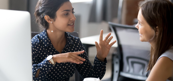Person chatting someone looking kind