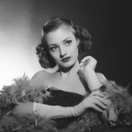 Black and white image of Hollywood star