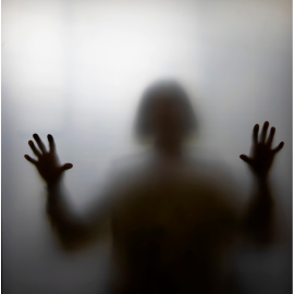 Black and white horror figure