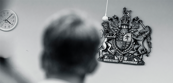 Black and white image of law logo