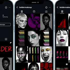 Student work- Instagram page with abstract images