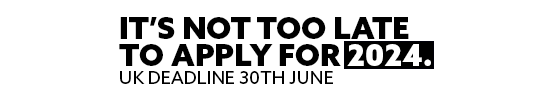 White image with text reading 'It's not too late to apply for 2024. Deadline 30th June.'